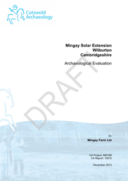 Mingay Solar Extension Wilburton Cambridgeshire Archaeological Evaluation