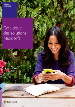 Catalogue Des Solutions Microsoft Sommaire