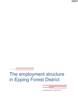 The Employment Structure in Epping Forest District