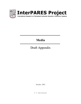 Media Draft Appendix