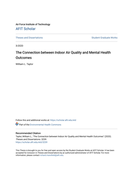 The Connection Between Indoor Air Quality and Mental Health Outcomes