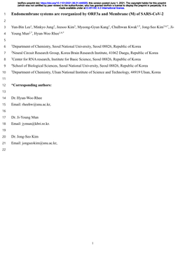 (M) of SARS-Cov-2