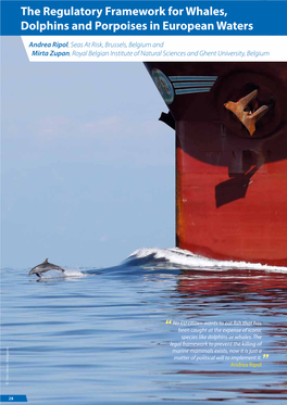 The Regulatory Framework for Whales, Dolphins and Porpoises in European Waters