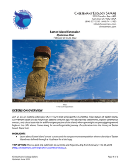 Chile and Argentina Easter Island Ext Feb2022 Updatedjun2020