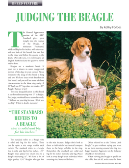 JUDGING the BEAGLE by Kathy Forbes