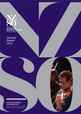 DOWNLOAD NZSO ANNUAL REPORT 2013 Annual Report