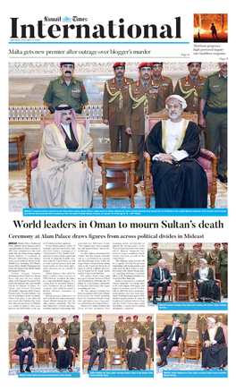 World Leaders in Oman to Mourn Sultan's Death