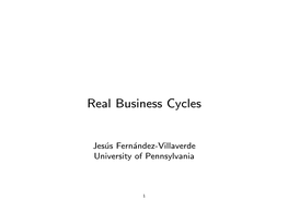 Real Business Cycles