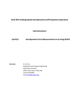 Aerodynamic Force Measurement on an Icing Airfoil