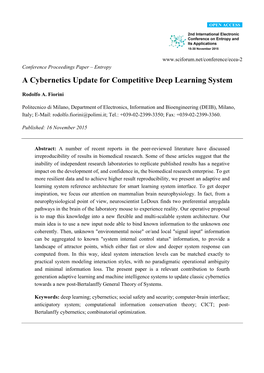 A Cybernetics Update for Competitive Deep Learning System