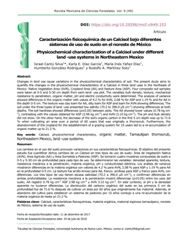 Caracterización Fisicoquímica De Un Calcisol Bajo