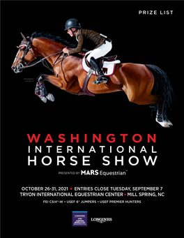 WIHS Prize List Is Now Available Online with Entries Opening July 15, and Closing Sept