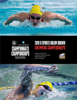 2019 U SPORTS ODLUM Brown Swimming Championships
