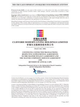 Clifford Modern Living Holdings Limited 祈福