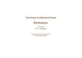 The History of a Moorland Chapel