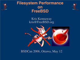 Filesystem Performance on Freebsd