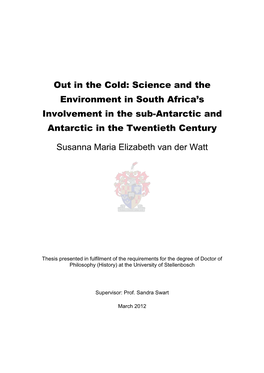 Out in the Cold: Science and the Environment in South Africa's