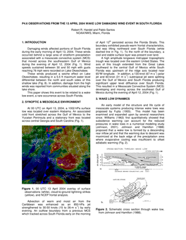 P4.6 Observations from the 13 April 2004 Wake Low Damaging Wind Event in South Florida