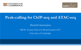 Peak-Calling for Chip-Seq and ATAC-Seq
