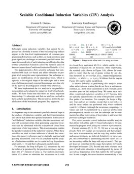 Scalable Conditional Induction Variables (CIV) Analysis