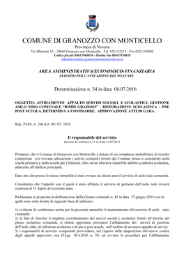 Anagrafica Dell'appalto