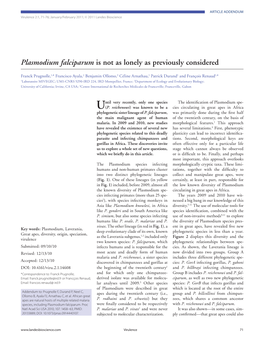 Plasmodium Falciparum Is Not As Lonely As Previously Considered