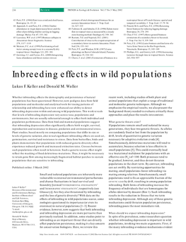 Inbreeding Effects in Wild Populations