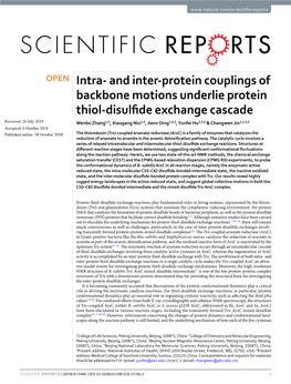 And Inter-Protein Couplings of Backbone Motions Underlie