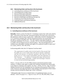 Duties and Conduct of Presiding Judge (Feb