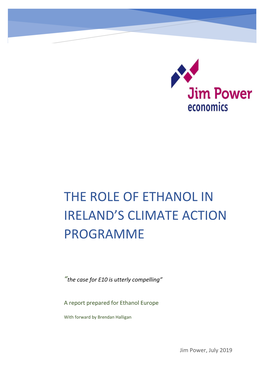 The Role of Ethanol in Ireland's Climate Action