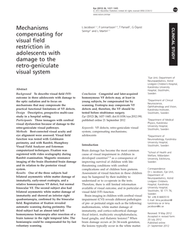 Mechanisms Compensating for Visual Field Restriction in Adolescents With