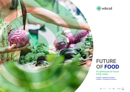 FUTURE of FOOD a Lighthouse for Future Living, Today Context + People and Market Insights + Emerging Innovations