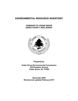 Cedar Grove Environmental Resource Inventory