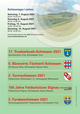 150 Jahre Feldschützen Signau 17. Trueberbueb-Schiessen 2021 5