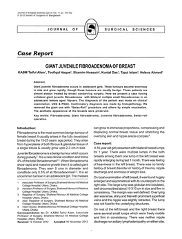 Giant Juvenile Fibroadenoma of Breast