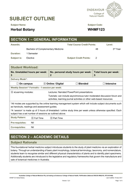 WHMF123 Herbal Botany Last Modified: 16-Apr-2021