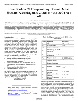 Identification of Interplanetary Coronal Mass Ejection with Magnetic Cloud in Year 2005 at 1 AU