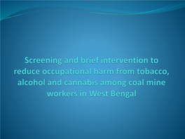 Screening and Brief Intervention to Reduce Occupational