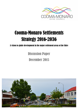 Cooma-Monaro Settlements Strategy 2016-2036