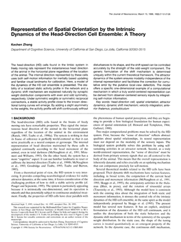 Representation of Spatial Orientation by the Intrinsic Dynamics of the Head-Direction Cell Ensemble: a Theory