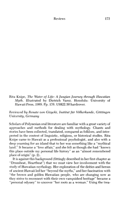 A Jungian Journey Through Hawaiian Myth., 173-176