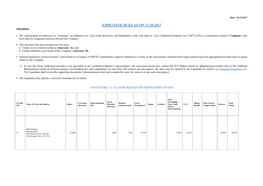 EMPLOYEE DUES AS on 17.10.2017 Attention