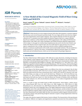 A New Model of the Crustal Magnetic Field of Mars Using MGS and MAVEN