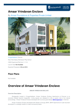 Amaar Vrindavan Enclave by Amaar Foundations & Properties Private Limited