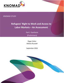 Refugees' Right to Work and Access to Labor Markets – an Assessment