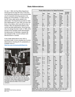 State Abbreviations