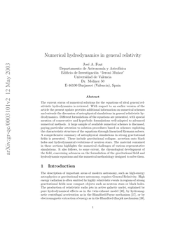 Numerical Hydrodynamics in General Relativity