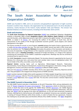 The South Asian Association for Regional Cooperation (SAARC)