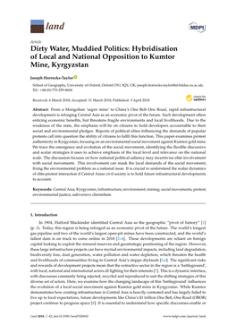 Hybridisation of Local and National Opposition to Kumtor Mine, Kyrgyzstan