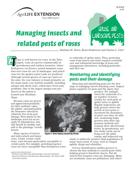 Managing Insects and Related Pests of Roses Bastiaan M